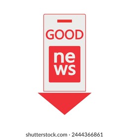 Information report, an important banner for daily publication in the media. Information label, good news, daily headlines, arrow for newsletter or reportage advertising vector illustration
flat advert