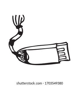 Information resident, flash card usb 2. Vector graphics in doodle style. Hand-drawn by a black line. Isolated image on a white background.