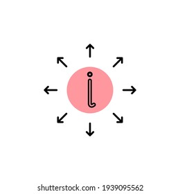 information resource icon vector illustration colored style design. isolated on white background