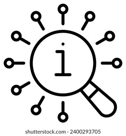 Information Retrieval Icon line vector illustration