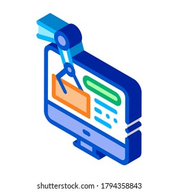 information retrieval icon vector. isometric information retrieval sign. color isolated symbol illustration