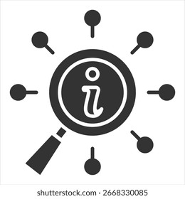 Información Rettieval Glyph Icon Ilustración vectorial