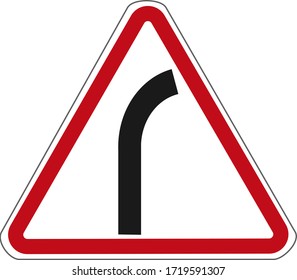 Wegweiser. gefährliche turn.vector.
