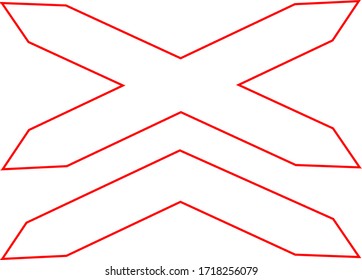  information road sign. multi track railway. vector.