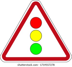 information road sign.traffic light regulation.vector.
