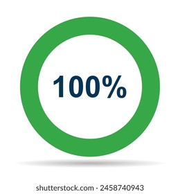 Information round diagram 100 percent shadow icon, infographic pie design, marketing vector illustration .