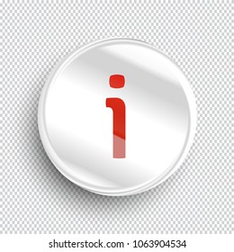 Information rounded button. Vector illustration.