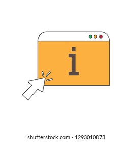 information search colored icon. vector design illustration.