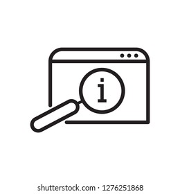 information search outline icon. vector design illustration.