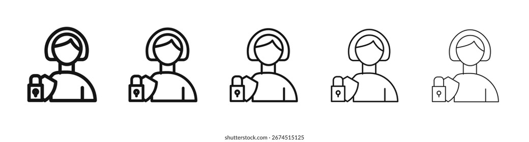 Diseño de iconos de Information Security Analyst, logotipo, App, interfaz de usuario. Ilustración vectorial, EPS