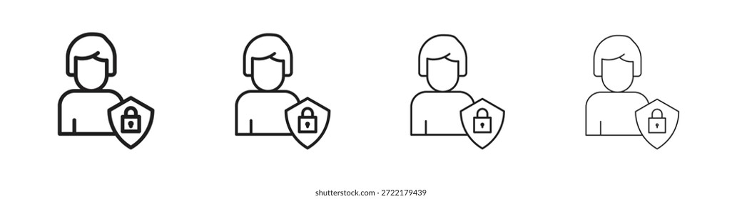 Information Security Analyst icon outline trend modern simple versions