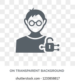 Information Security Analyst icon. Trendy flat vector Information Security Analyst icon on transparent background from Professions collection. 