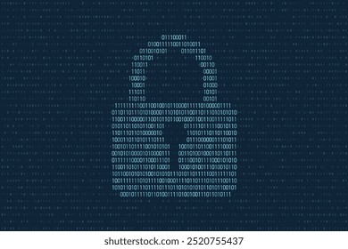 Fondo de seguridad de la información con bloqueo. Candado de seguridad cibernética en el fondo binario. Concepto de ciberprotección. Vector