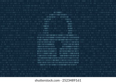 Information security background with lock. Cyber security padlock on the binary background. Cyber protection concept. Vector