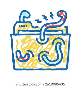 information security doodle icon sketch vector. information security sign. isolated symbol illustration