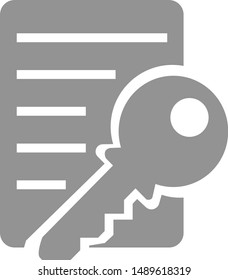 Information Security Icon Collection - key document. Vector icons.