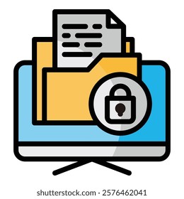 Information Security Icon Element For Design