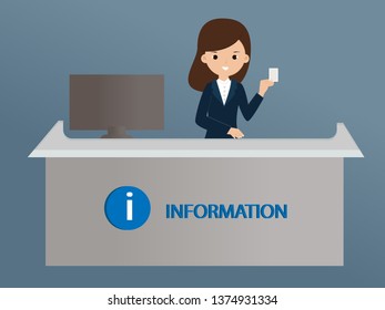 information service, reception desk, info support 