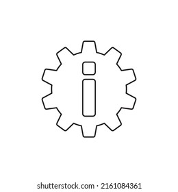 Information setting icon in line style icon, style isolated on white background