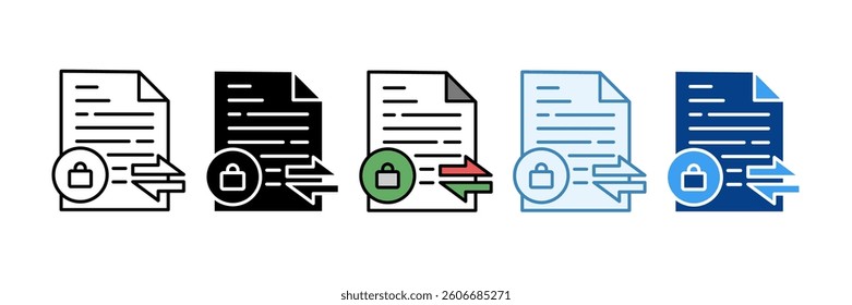 Information Sharing Icon Set Multiple Style Collection