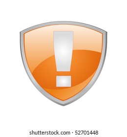 Information shield orange icon