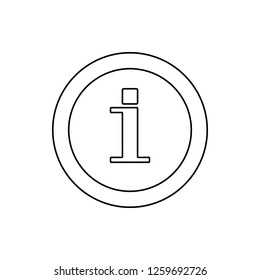 information sign in a circle icon. Element of web for mobile concept and web apps icon. Thin line icon for website design and development, app development