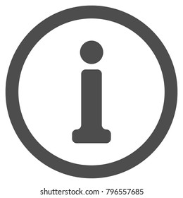 Information sign in circle. Vector icon.