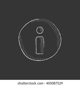 Information sign. Drawn in chalk icon.