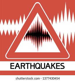 Information Sign Earthquake Illustrative Text Poster Stock Vector ...