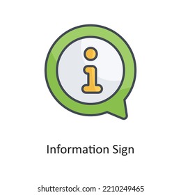 Information Sign Filled Outline Vector Icon Design illustration on White background. EPS 10 File