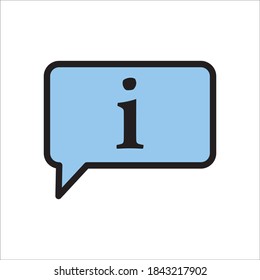 Information Sign Flat Icon Vector Logo Template Illustration