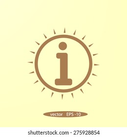 Information sign icon.