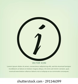 Information sign icon
