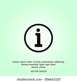 Information sign icon.