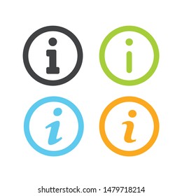 Information sign icon in the circle button