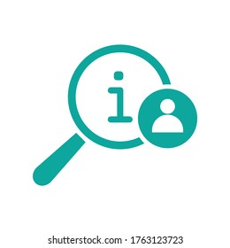 Diseño de icono de signo de información aislado en fondo blanco
