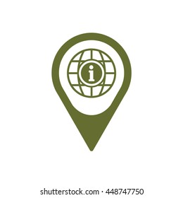 Information  sign icon. Flat design.