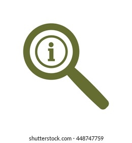 Information sign icon. Flat design.