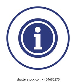 Information sign icon. Flat design.