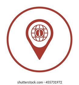 Information  sign icon. Flat design.