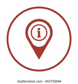 Information  sign icon. Flat design.