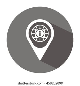 Information  sign icon. Flat design.