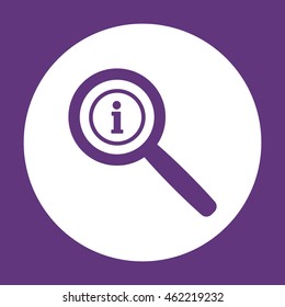 Information sign icon. Flat design.