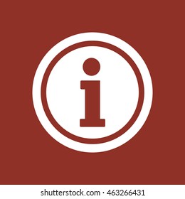 Information sign icon. Flat design.