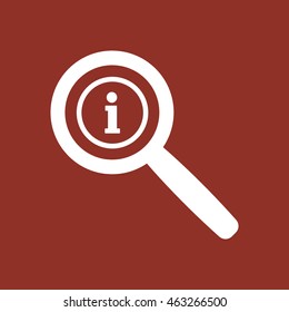 Information sign icon. Flat design.
