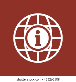 Information  sign icon. Flat design.