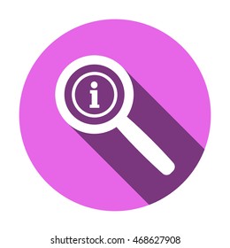 Information sign icon. Flat design.