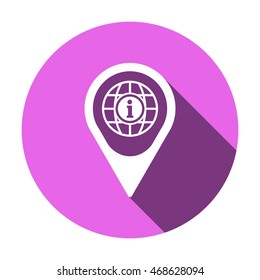 Information  sign icon. Flat design.