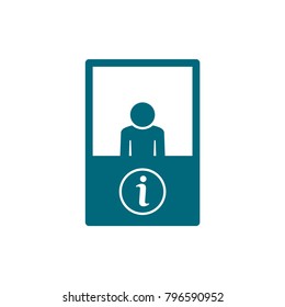 information sign icon, help desk information 