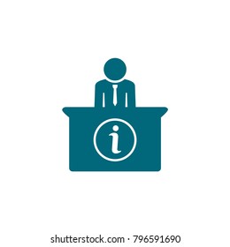 information sign icon, help desk information 